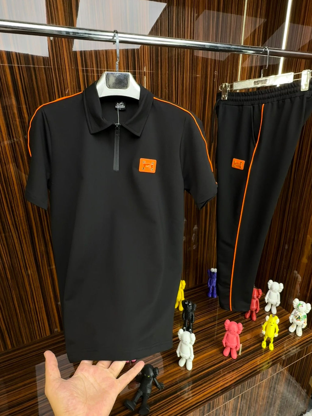 HRMS Polo Yaka Kısa Kollu Takım /Siyah