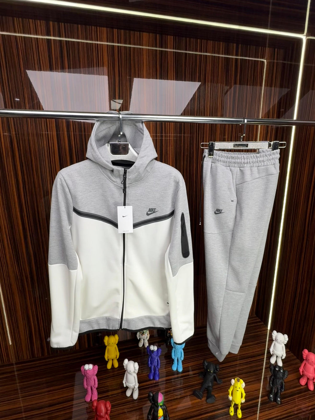 NK TECH FLEECE Eşofman Takımı /Gri-Beyaz