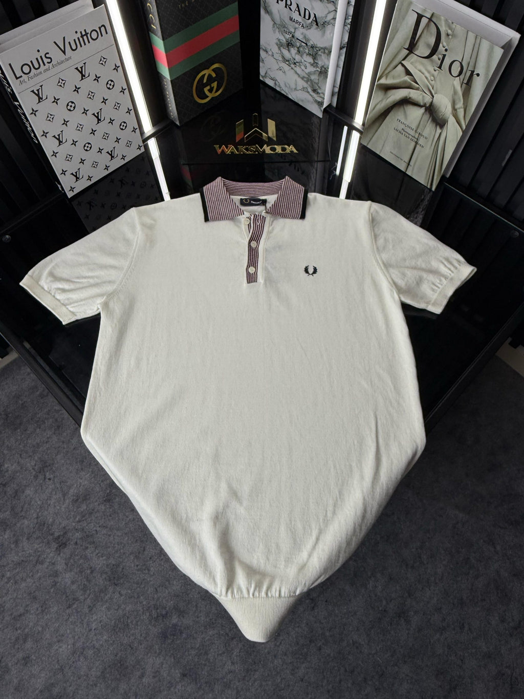 FP Polo Yaka Örme Triko Tshirt /Beyaz
