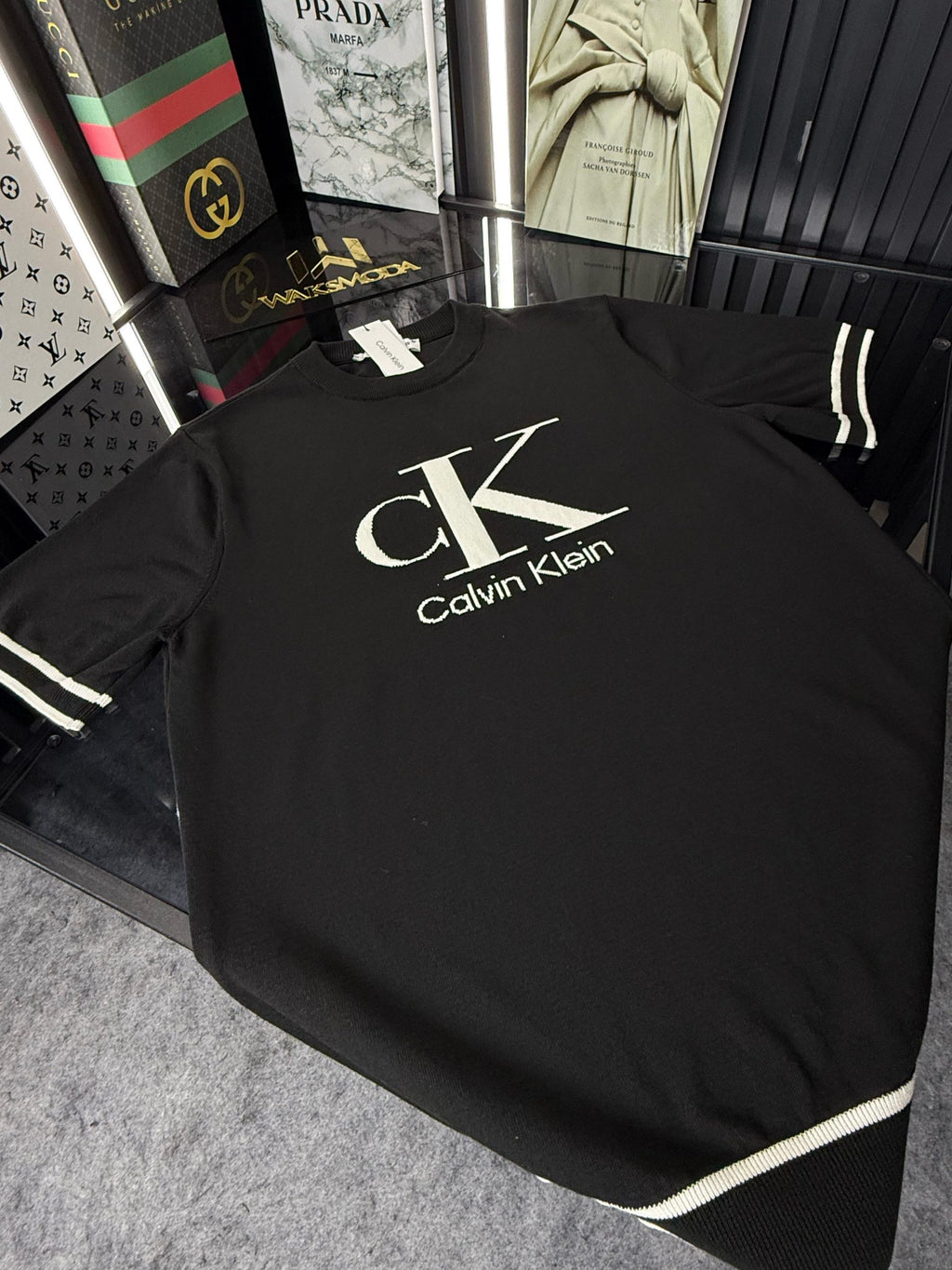 CK Örme Triko Tshirt /Siyah