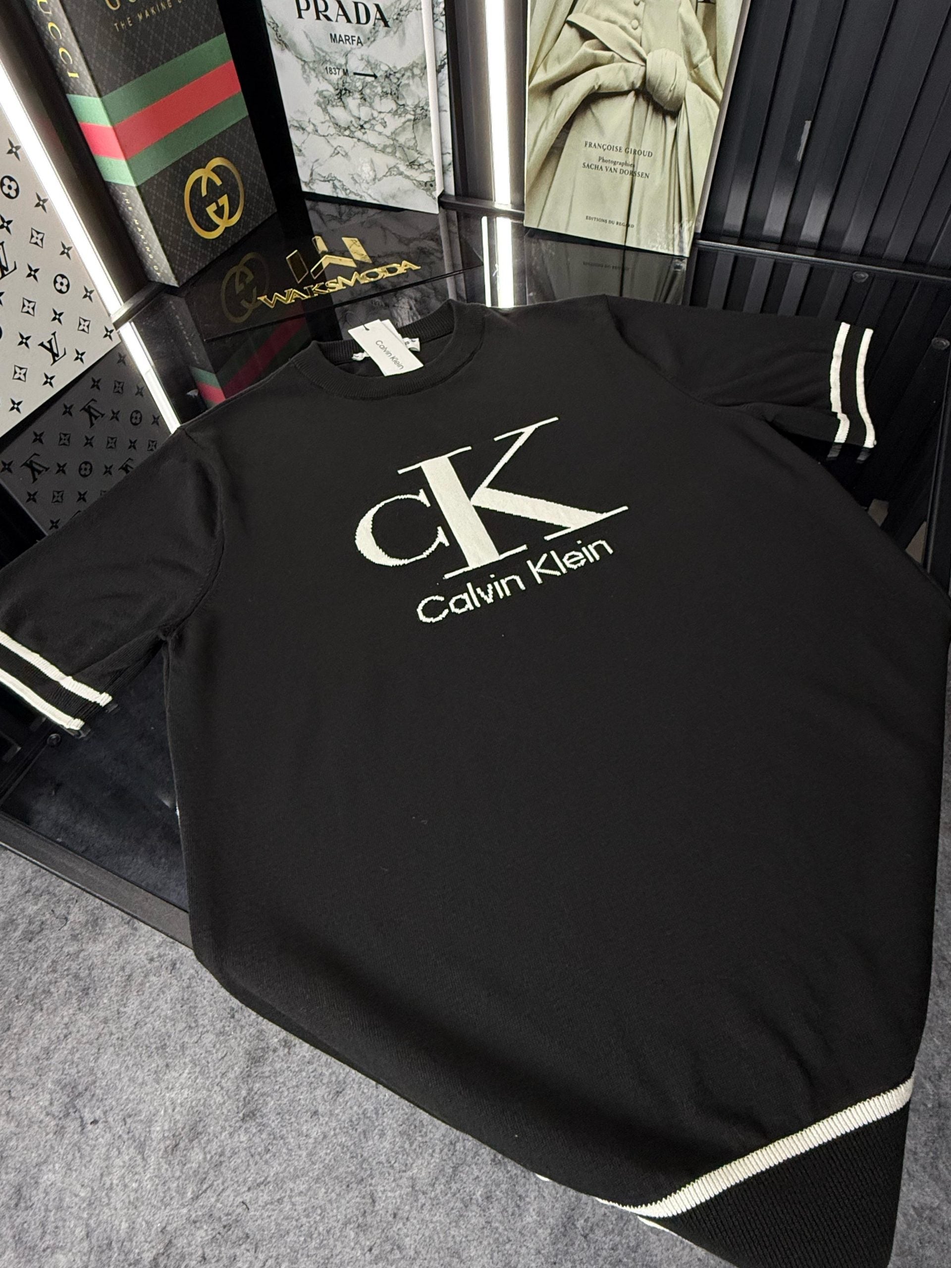 CK Örme Triko Tshirt /Siyah