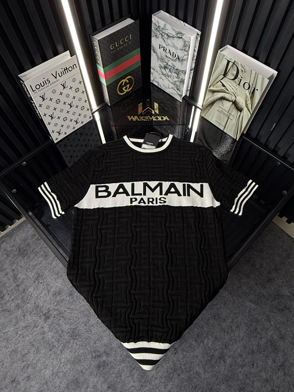 BALMAIN Örme Triko Tshirt /Siyah