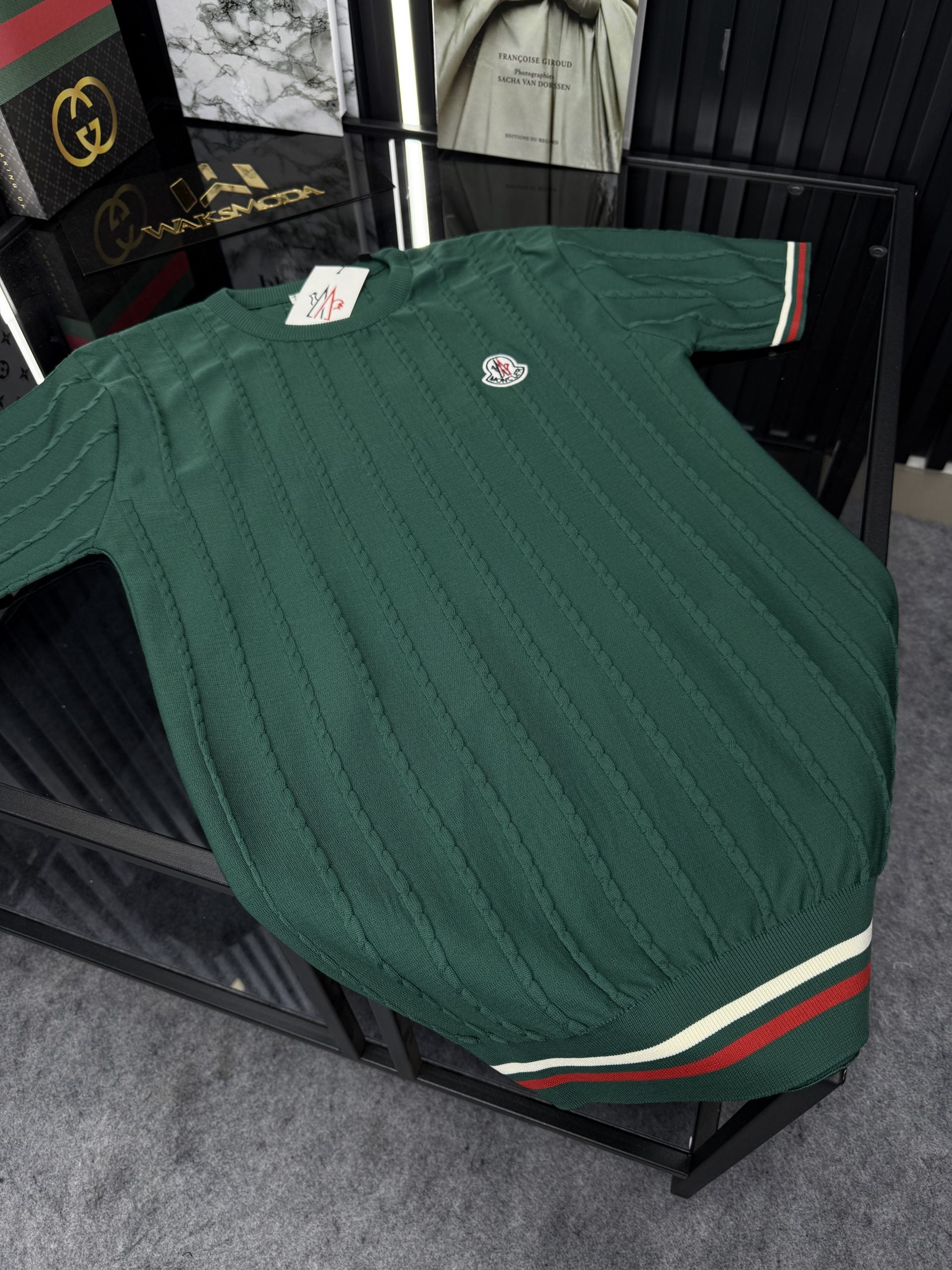 MNCLR Polo Yaka Örme Triko Tshirt /Yeşil