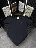 AMİ Polo Yaka Örme Triko Tshirt /Lacivert