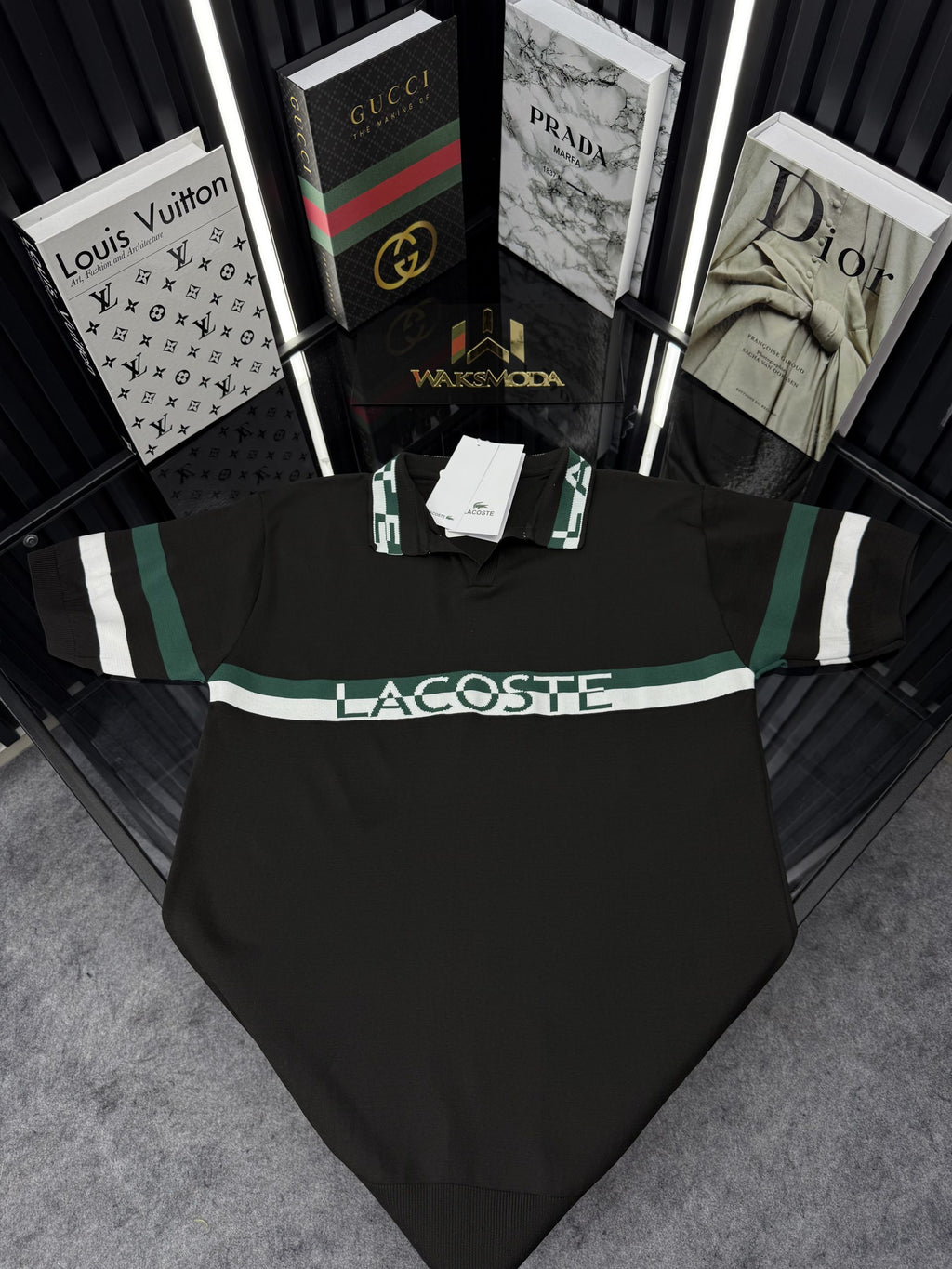 LCST Polo Yaka Örme Triko Tshirt /Siyah