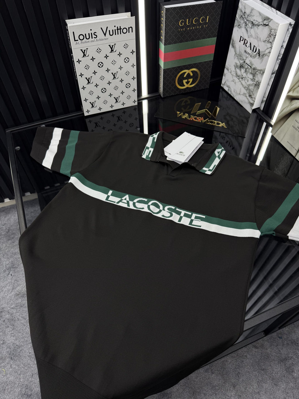LCST Polo Yaka Örme Triko Tshirt /Siyah
