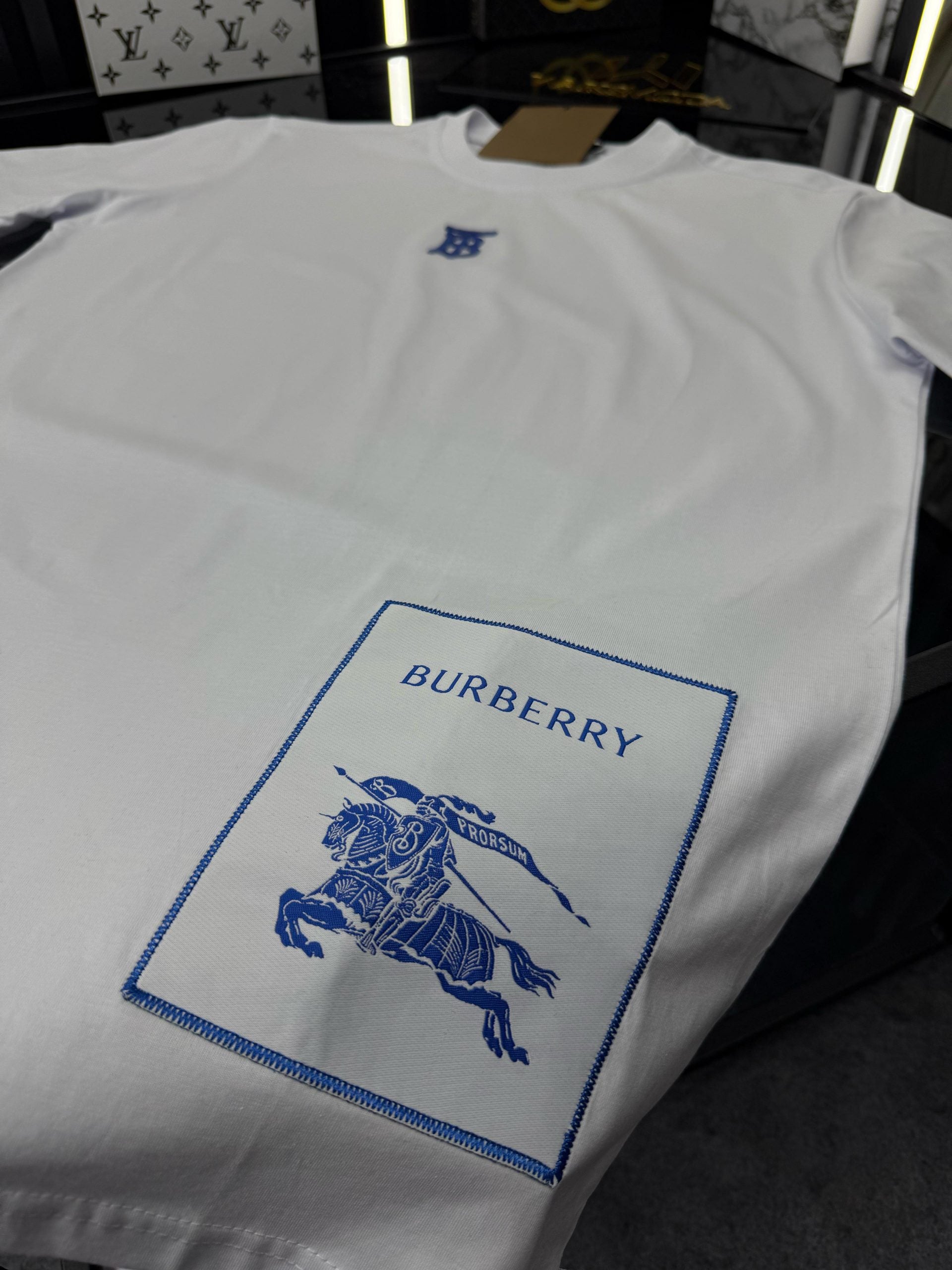 BRBRY Bisiklet Yaka Tshirt M/Beyaz