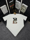 BRBRY Bisiklet Yaka Tshirt /Beyaz BB