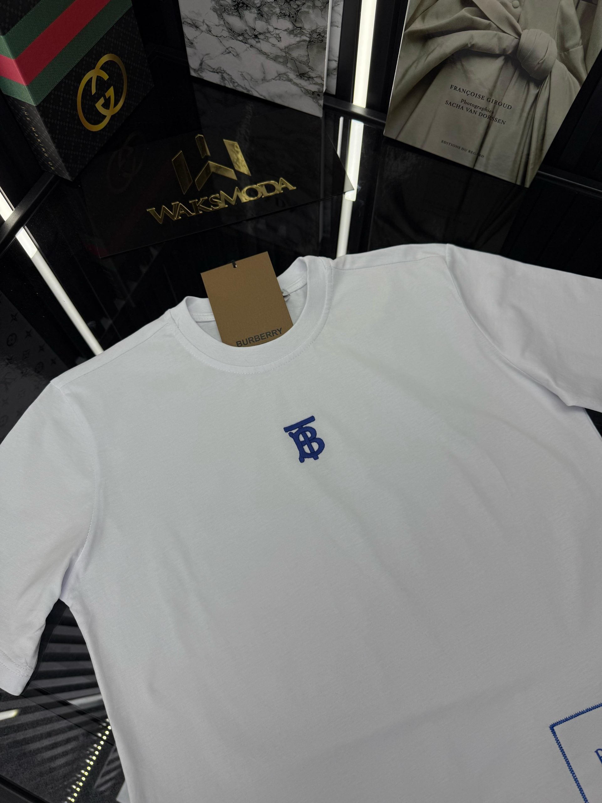 BRBRY Bisiklet Yaka Tshirt M/Beyaz