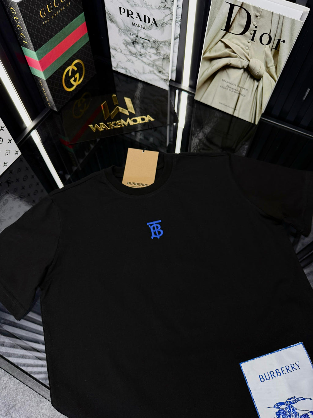 BRBRY Bisiklet Yaka Tshirt M/Siyah