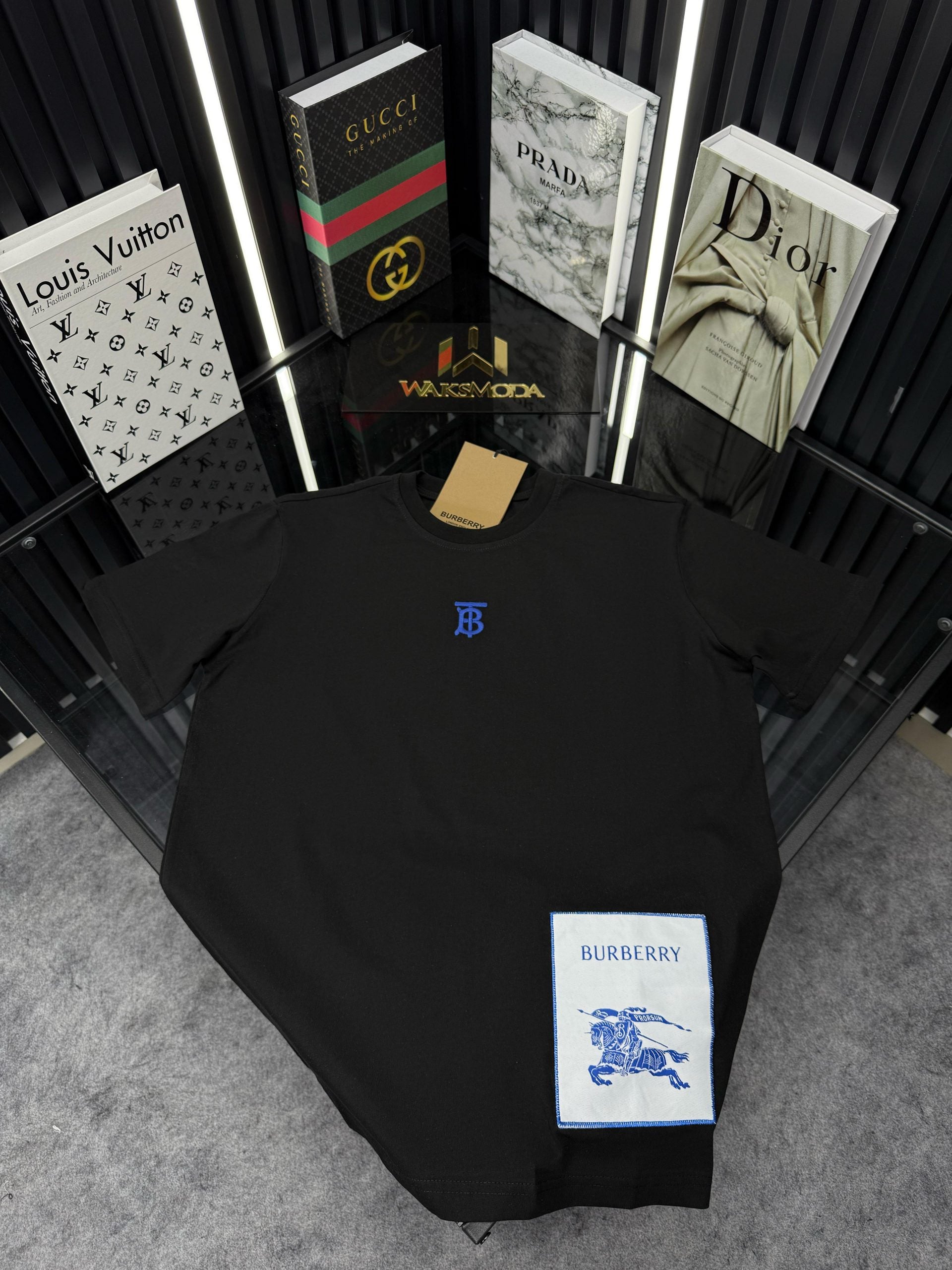 BRBRY Bisiklet Yaka Tshirt M/Siyah