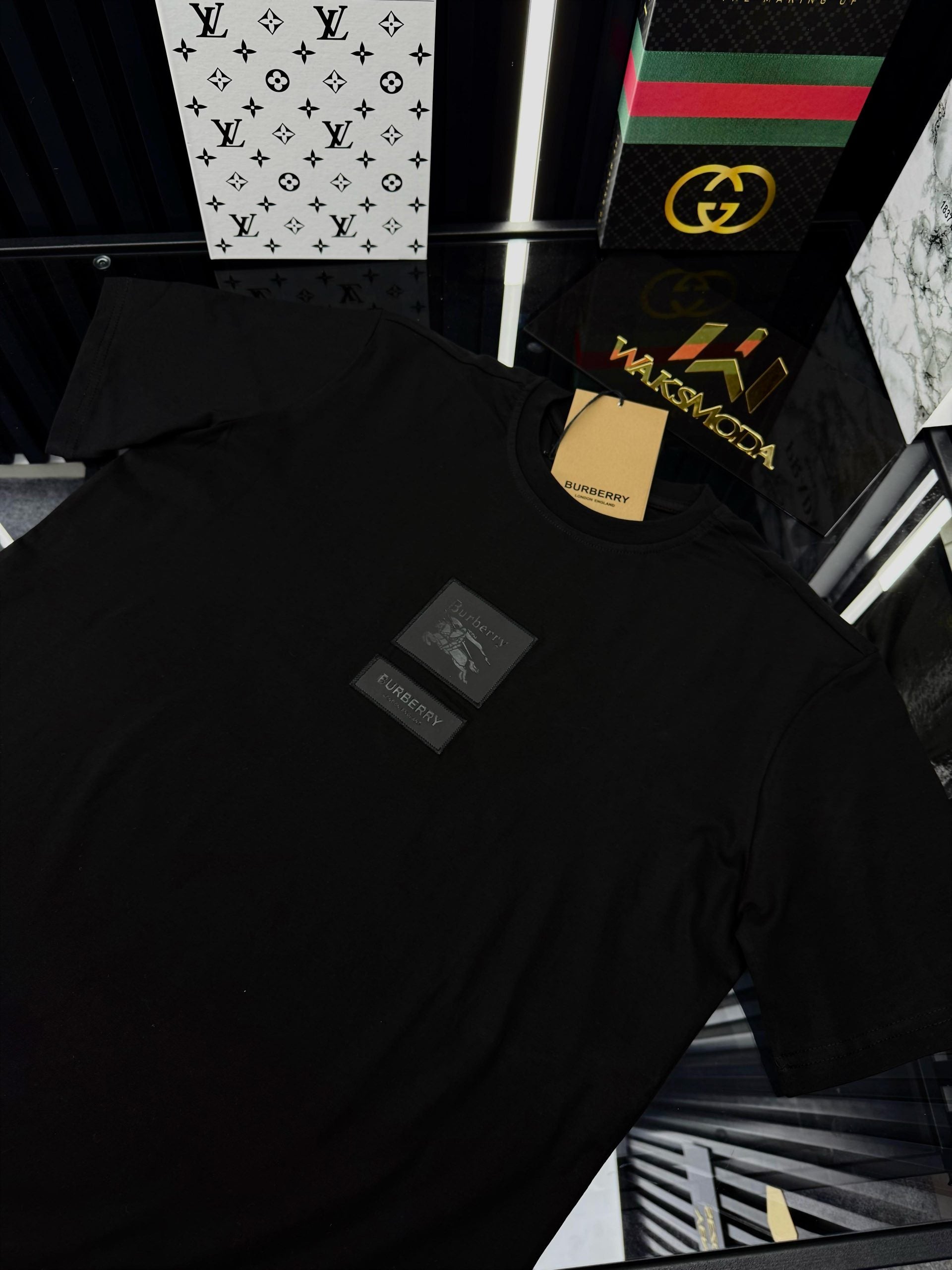 BRBRY Bisiklet Yaka Tshirt  /Siyah