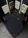 HRMS Polo Yaka Örme Triko Tshirt /Lacivert