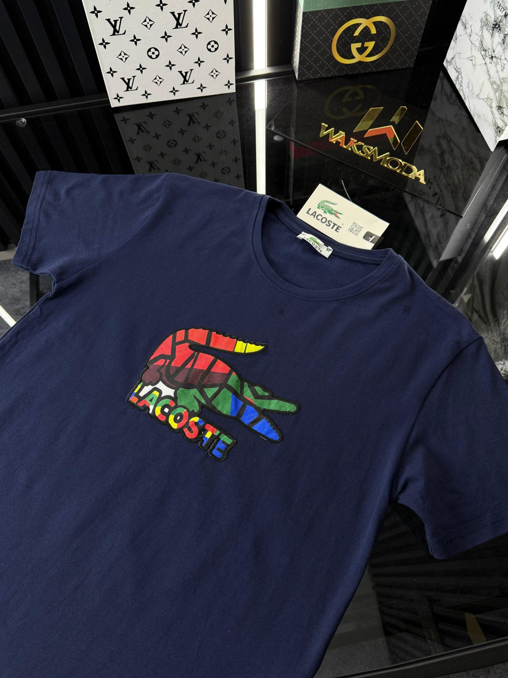 LCST Lacivert Bisiklet Yaka Tshirt