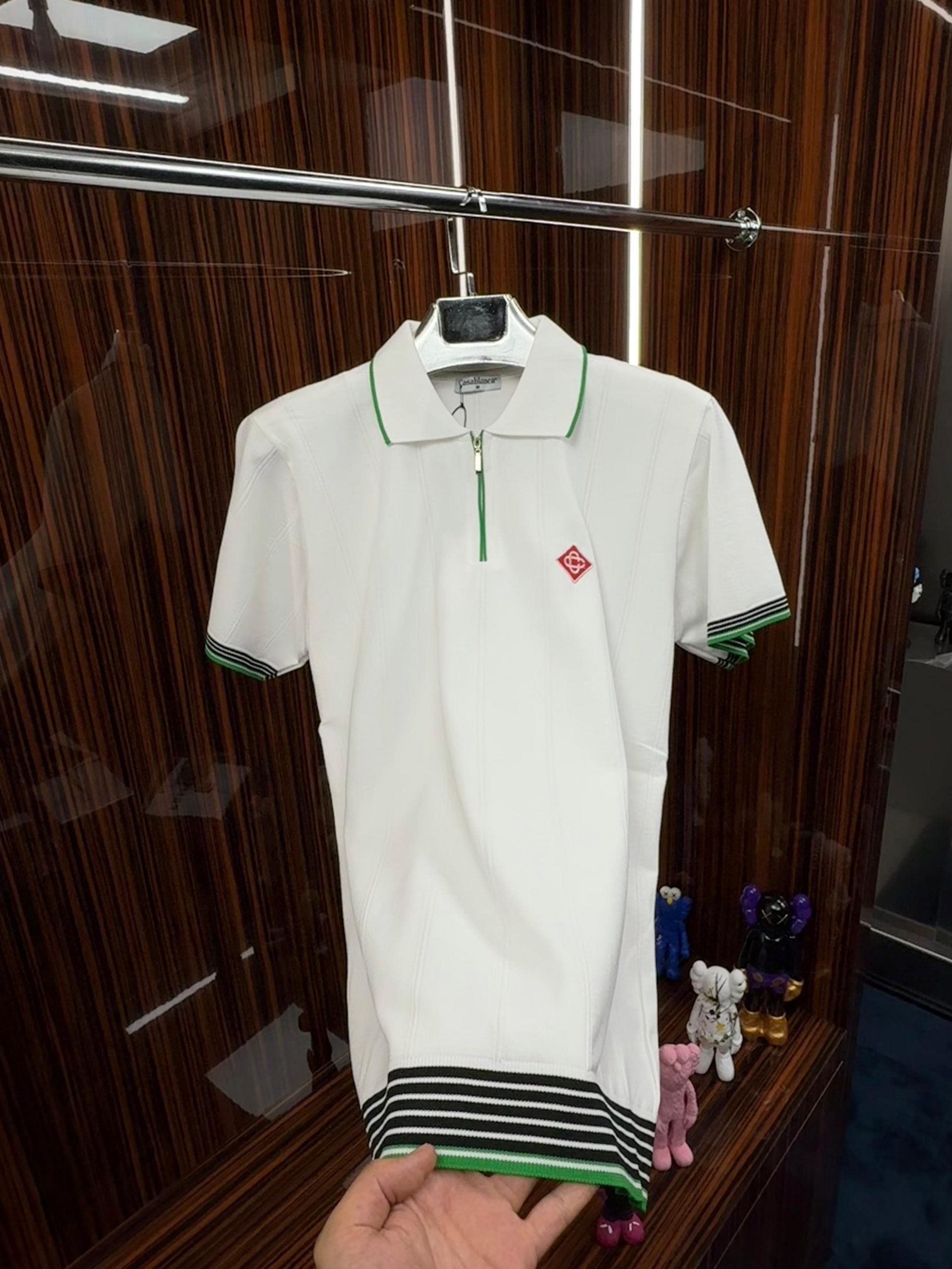 CSBLNC Polo Yaka Örme Triko Tshirt /Beyaz