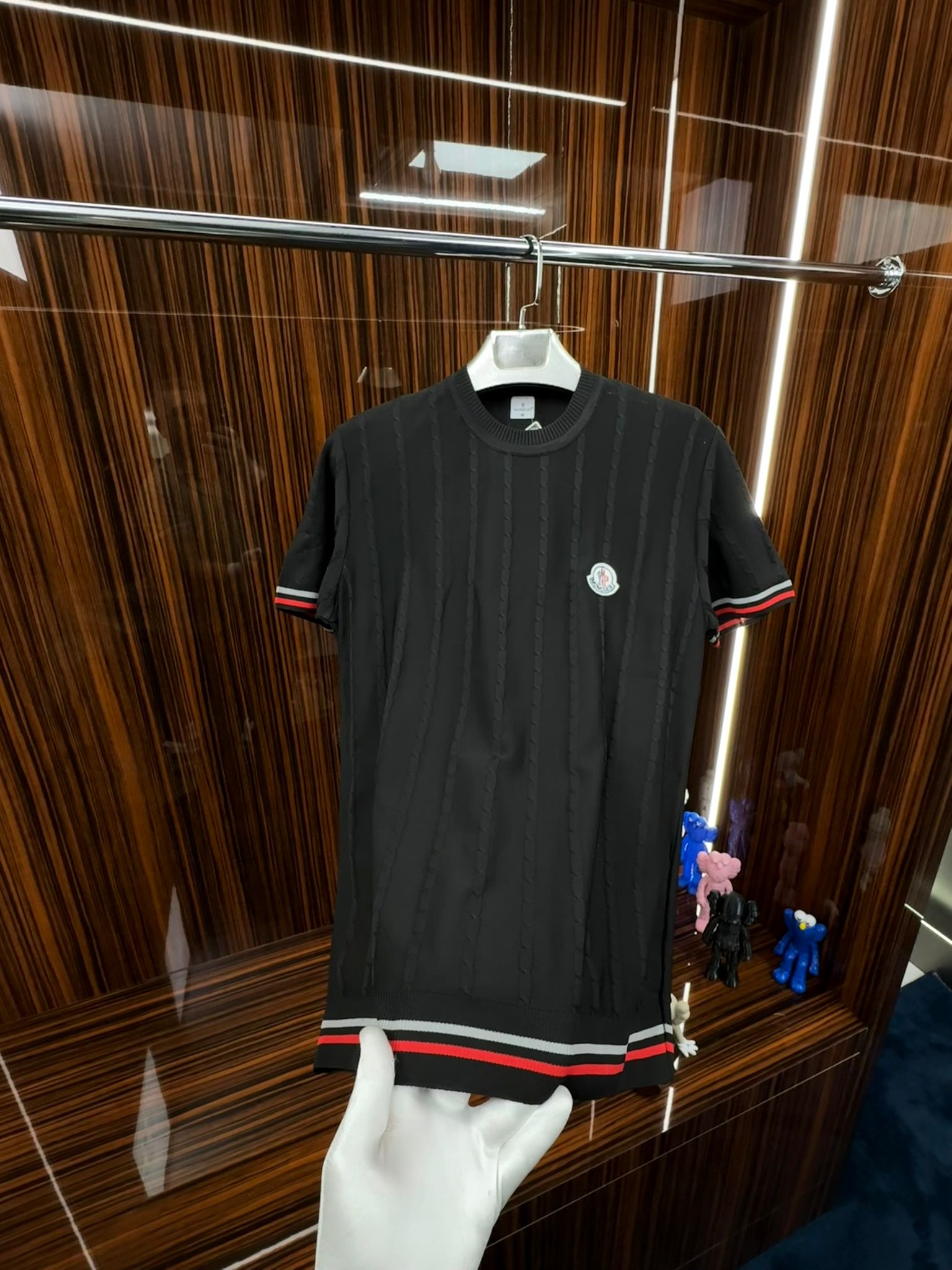 MNCLR Örme Triko Tshirt /Siyah