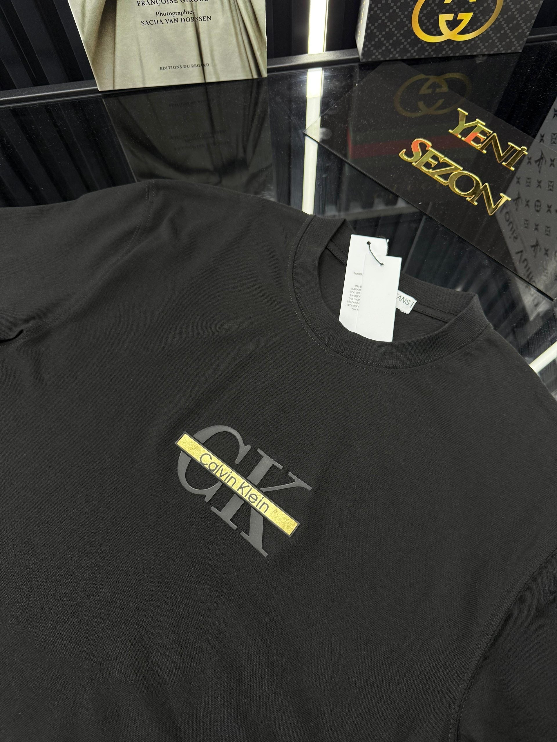 CK Bisiklet Yaka Tshirt /Siyah