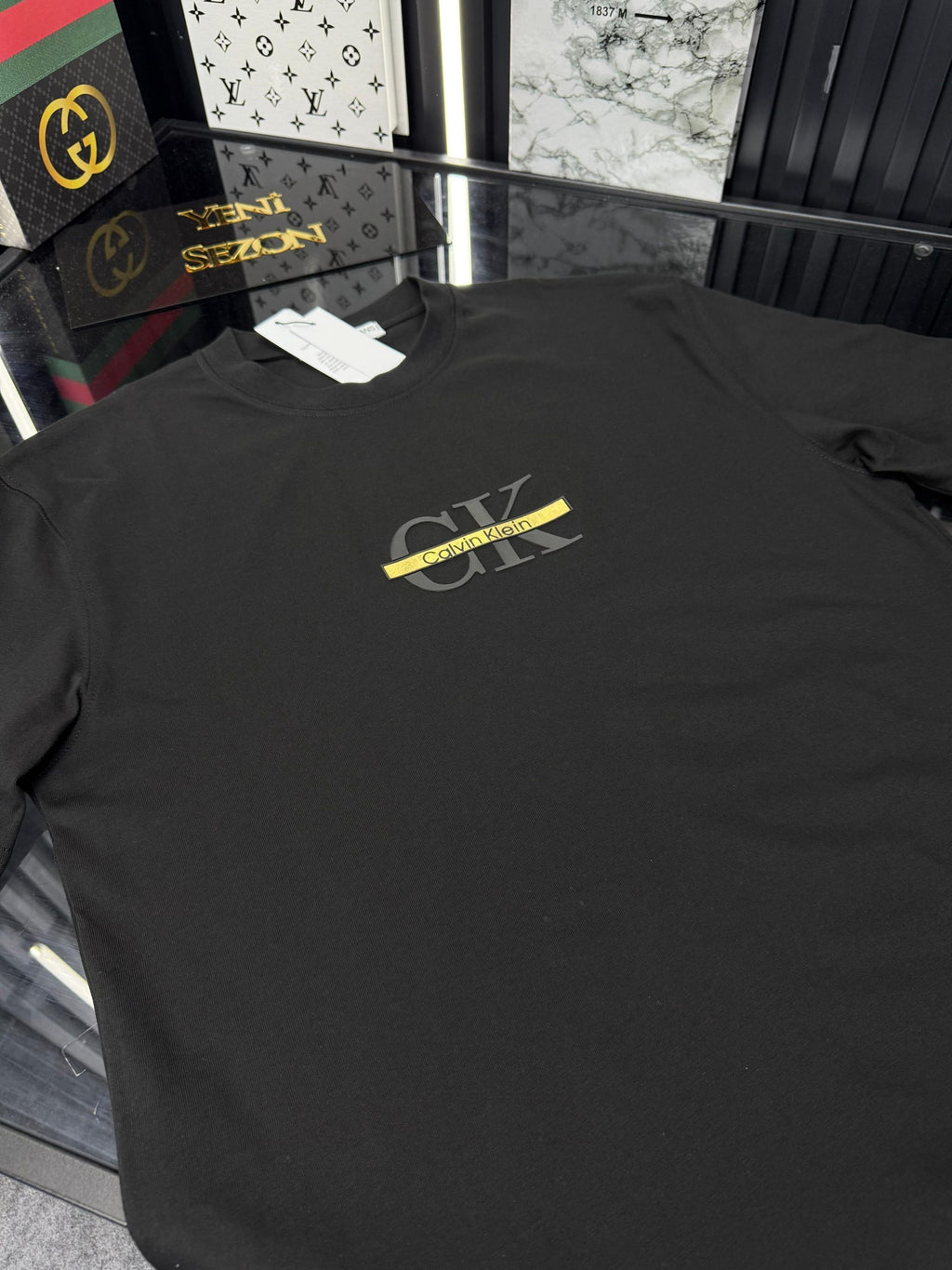 CK Bisiklet Yaka Tshirt /Siyah