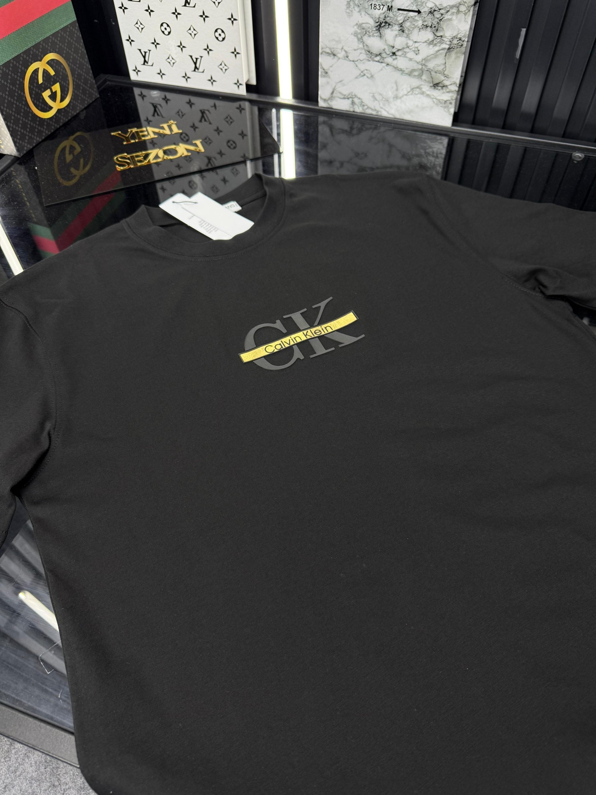 CK Bisiklet Yaka Tshirt /Siyah