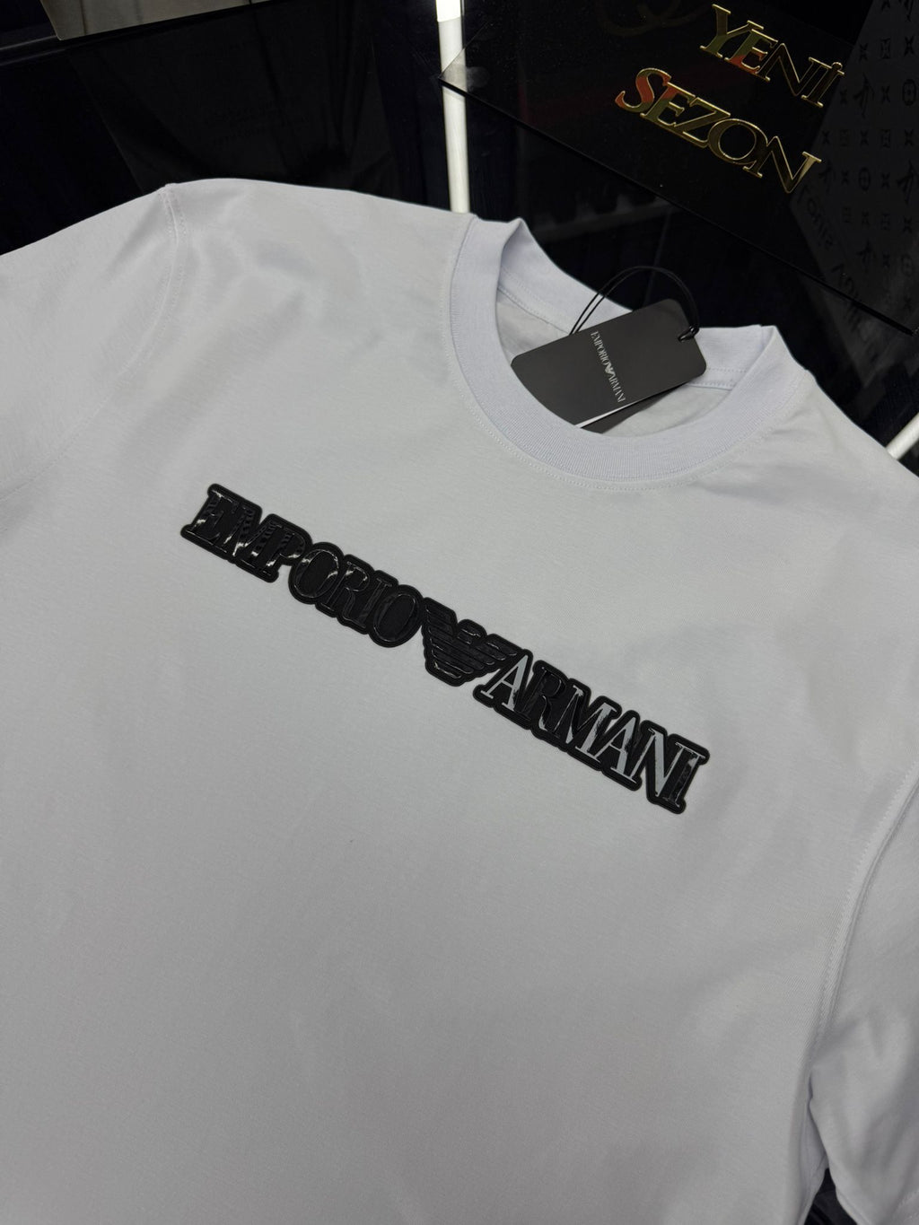 EA Bisiklet Yaka Tshirt /Beyaz