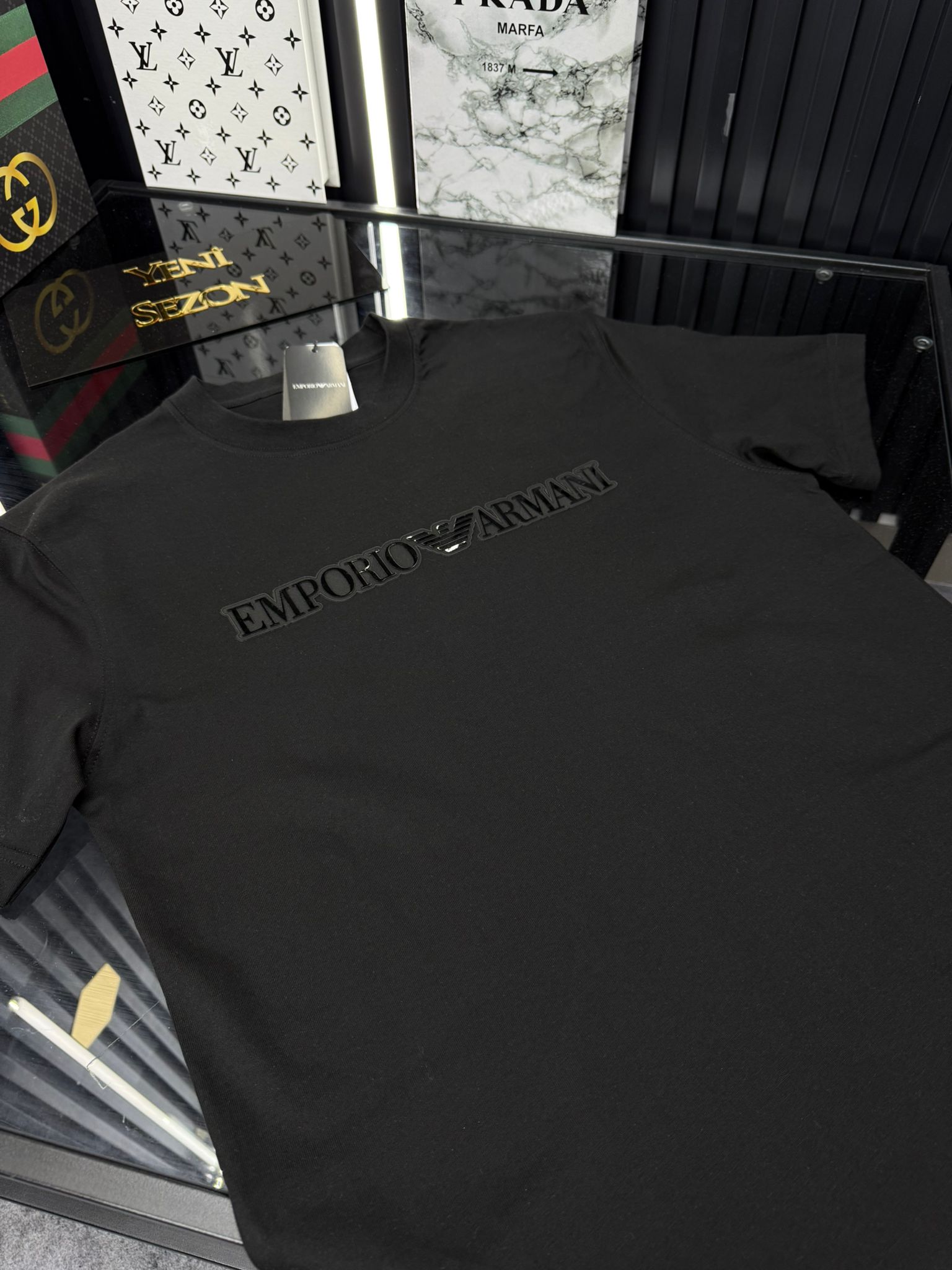 EA Bisiklet Yaka Tshirt /Siyah