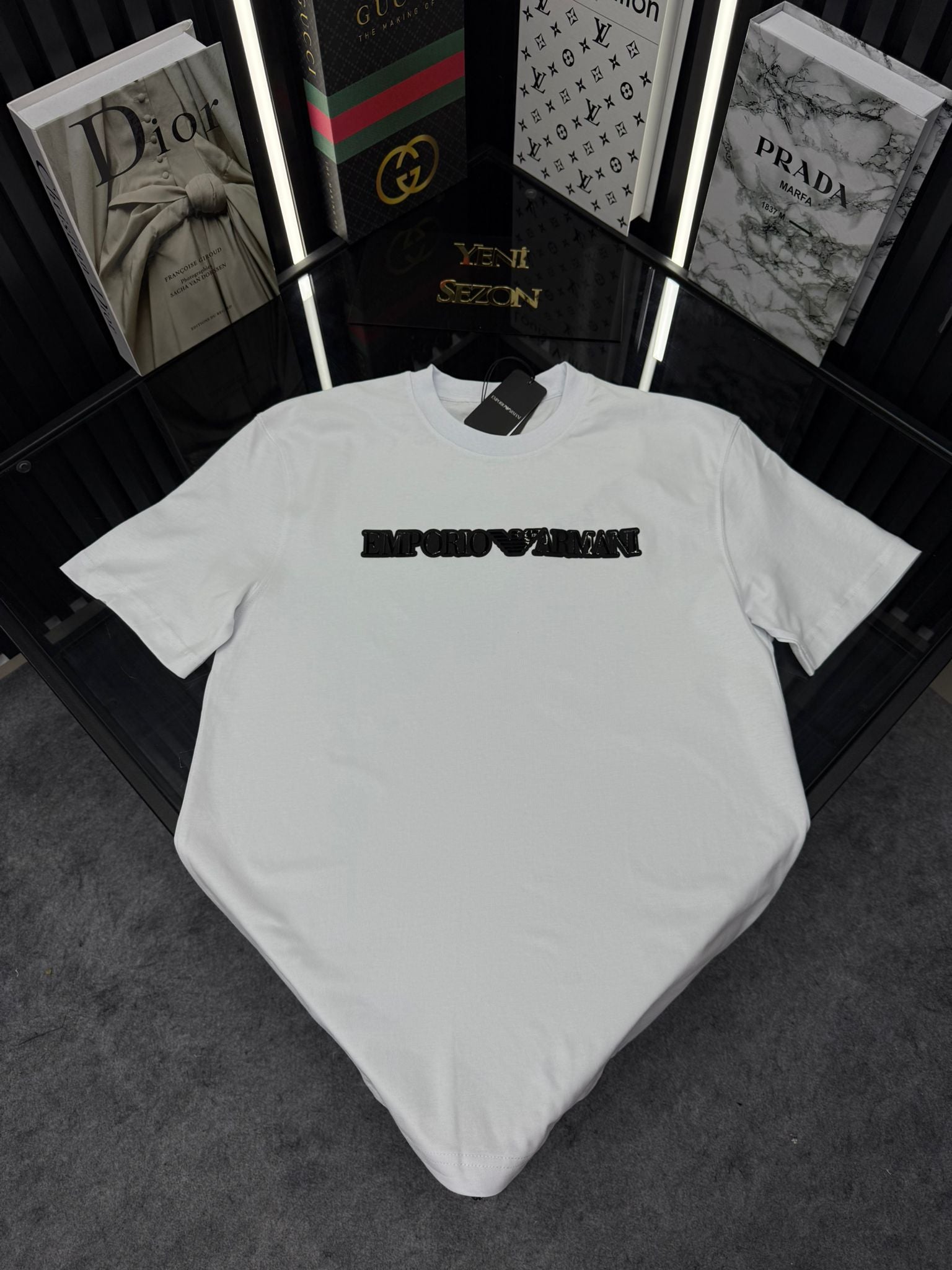 EA Bisiklet Yaka Tshirt /Beyaz