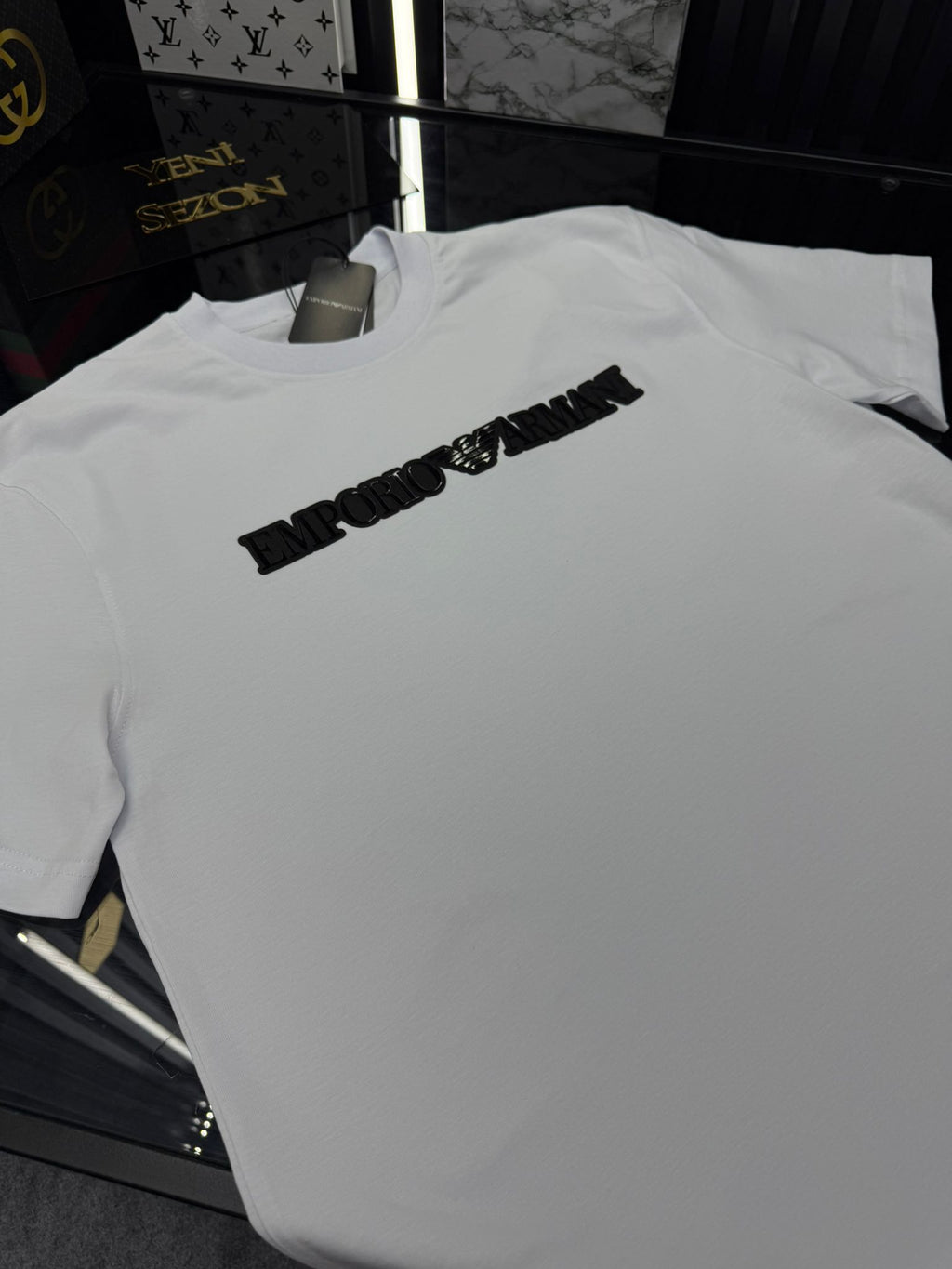 EA Bisiklet Yaka Tshirt /Beyaz