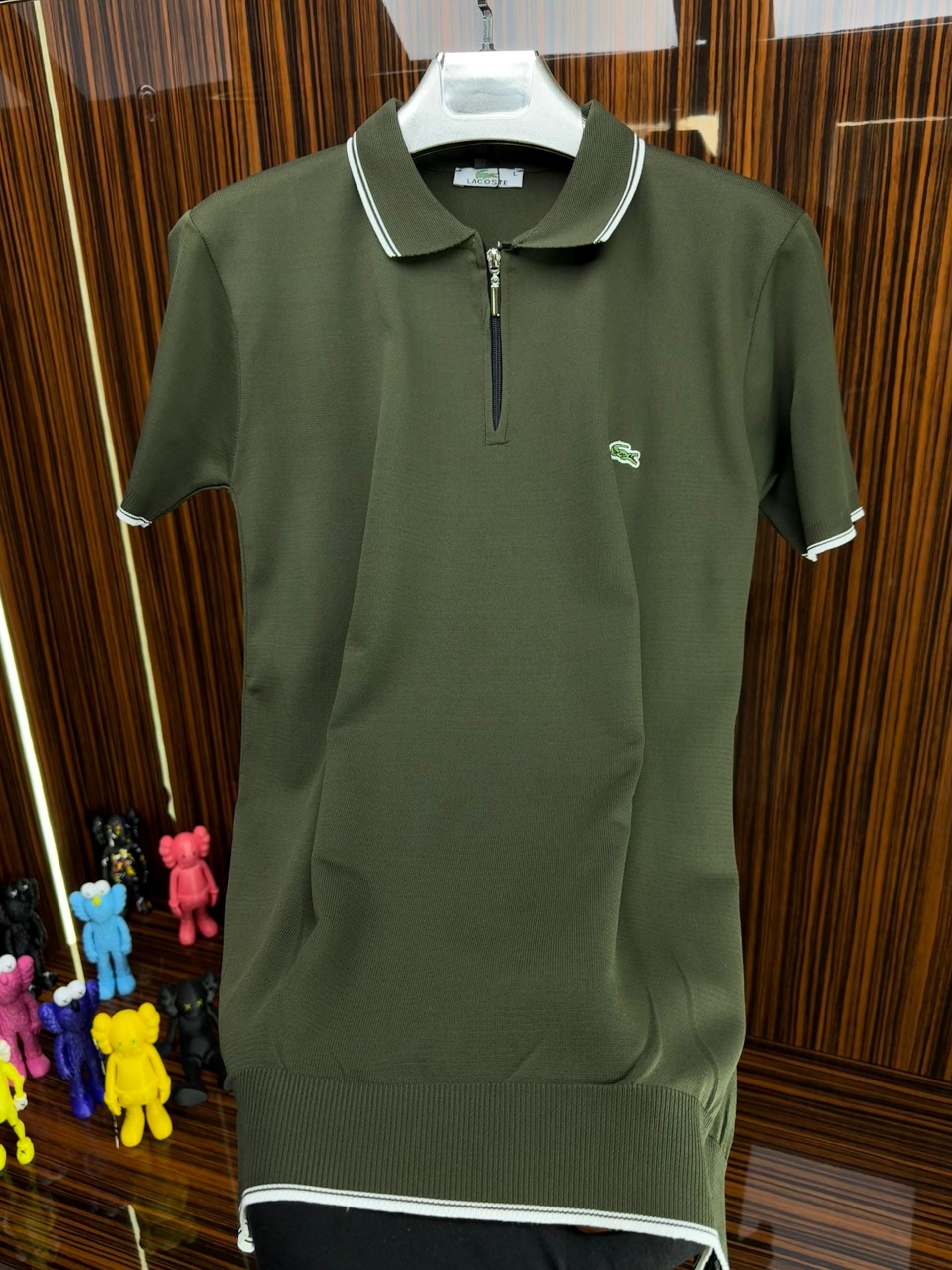 LCST Polo Yaka Örme Triko Tshirt /Yeşil