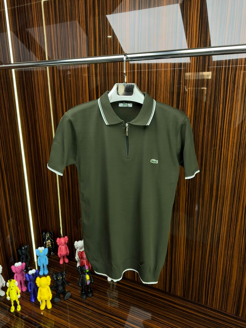 LCST Polo Yaka Örme Triko Tshirt /Yeşil
