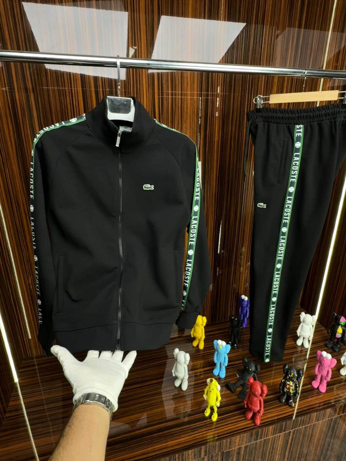 LCST Yeşil Şeritli Eşofman Takımı /Siyah