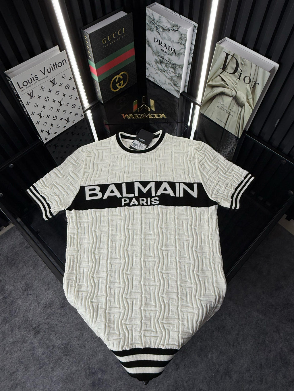 BALMAIN Örme Triko Tshirt