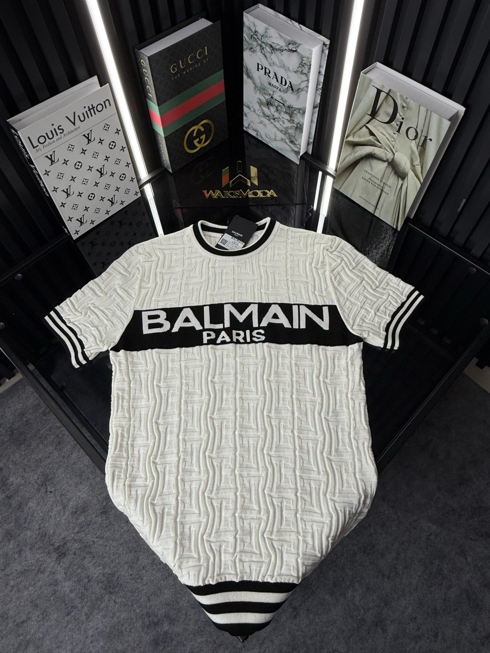 BALMAIN Örme Triko Tshirt