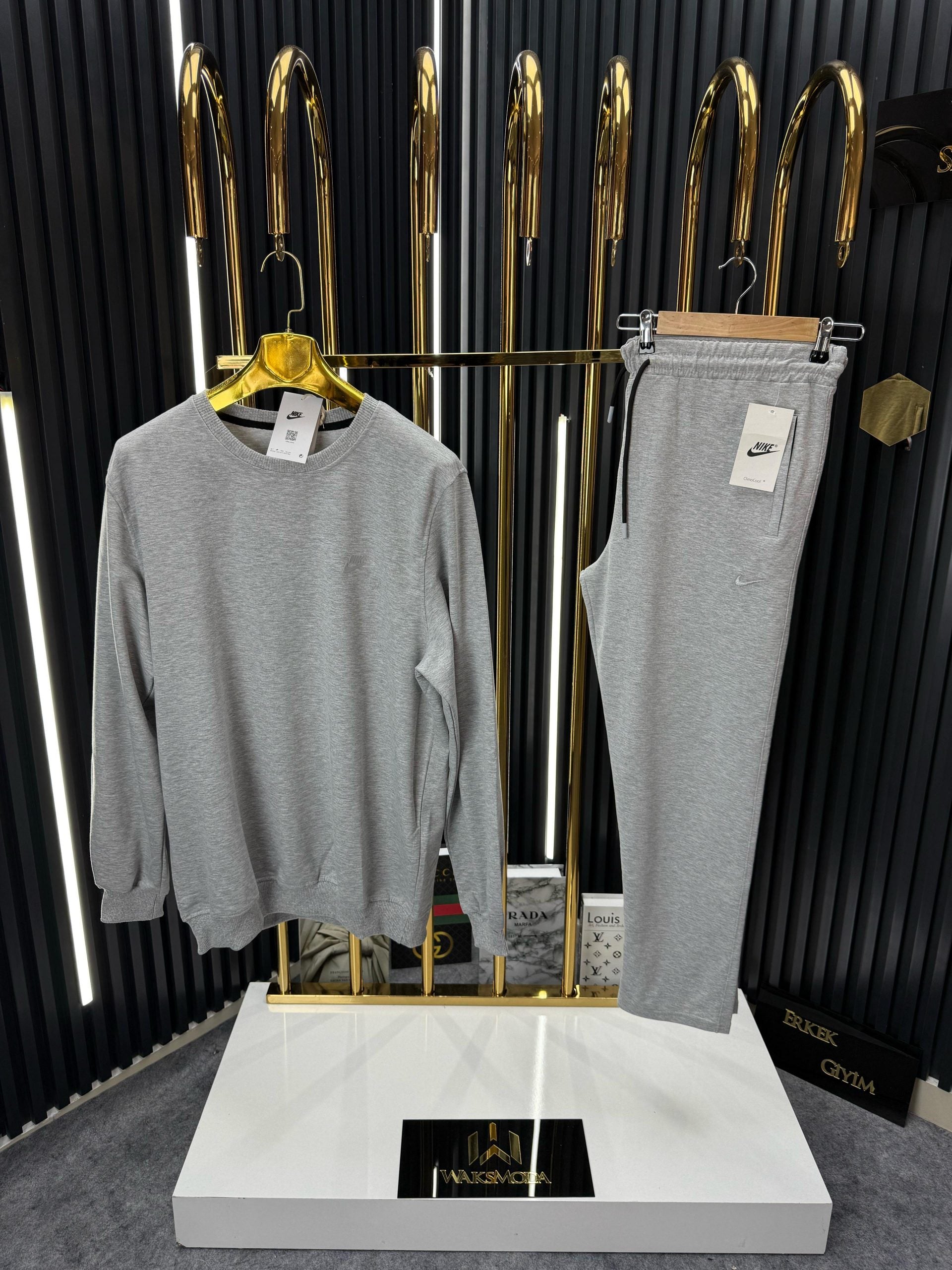 NK Sweat Takım /A.Gri - Battal Beden