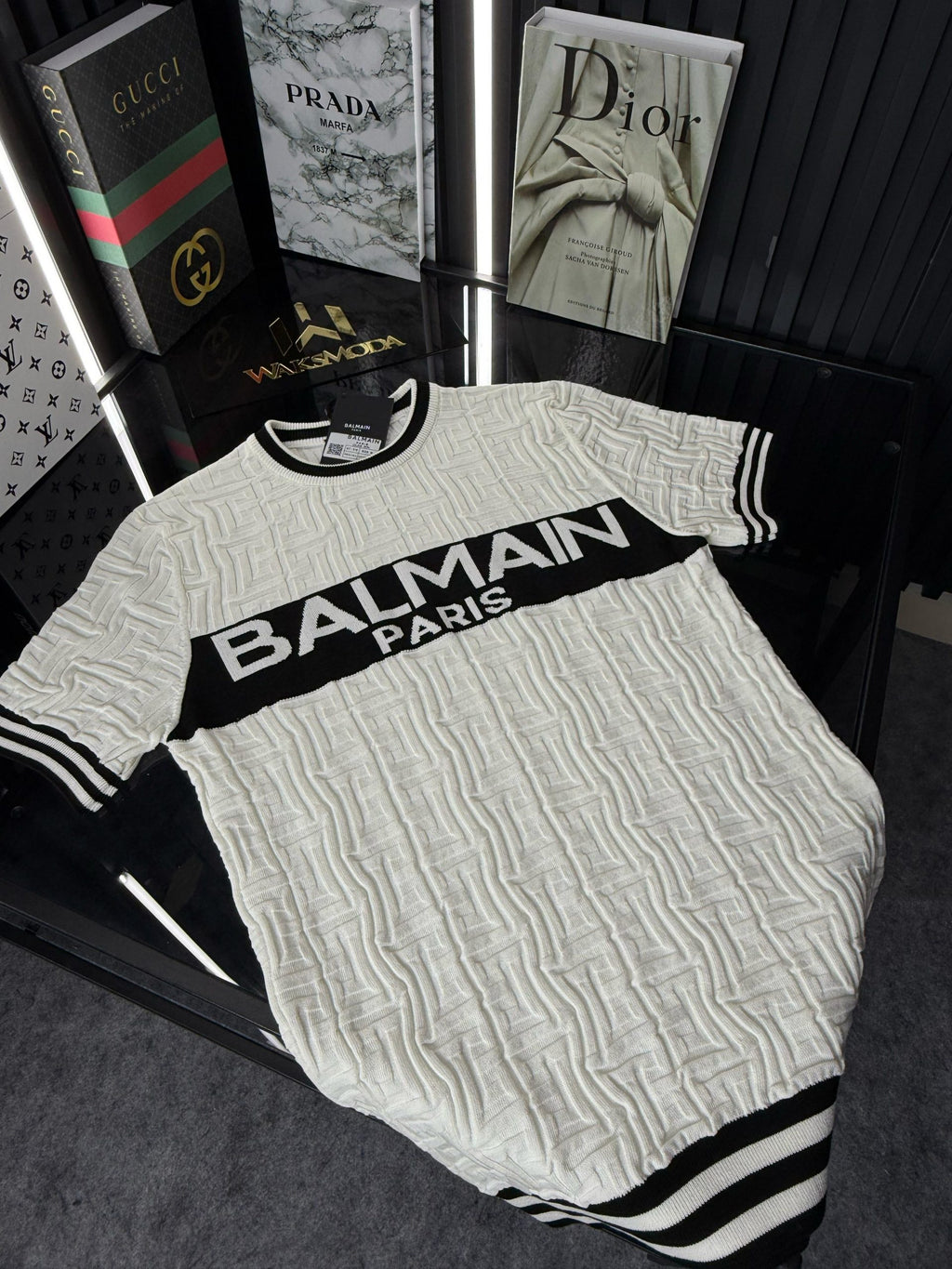 BALMAIN Örme Triko Tshirt